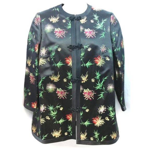 CHINE FROG BUTTONED DOWN PRINTED SILK JACKET 16 - Picture 4 of 5